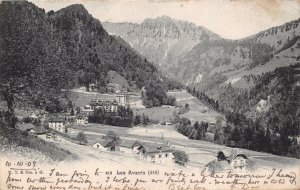 LES AVANTS MONTREUX SWITZERLAND PANORAMIC C.T. PHOTO POSTCARD 1905