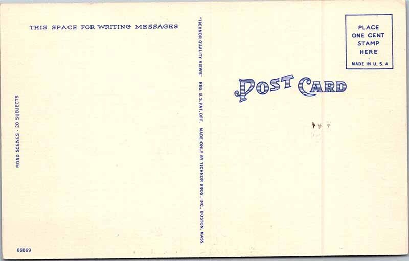 Postcard ROAD SCENE Biddeford Maine ME AM6162