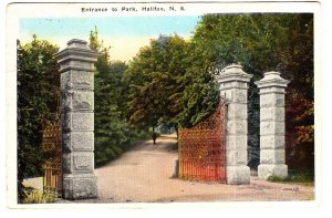 Entrance to Park Halifax, Nova Scotia, Used 1927