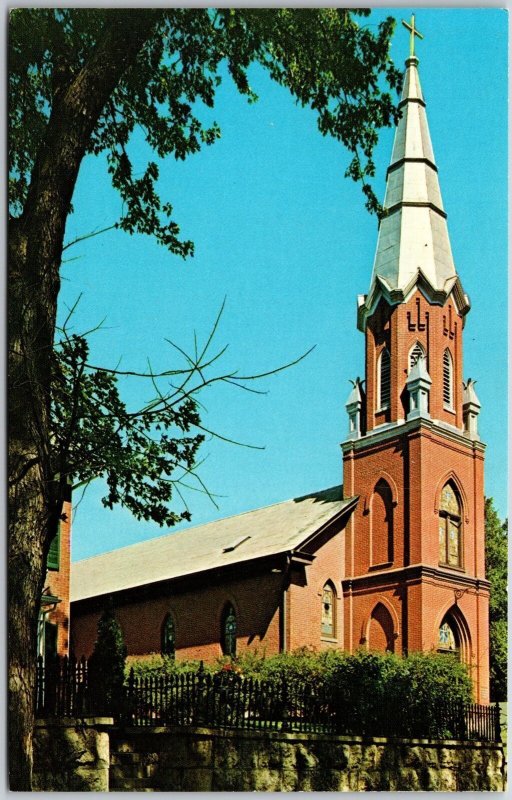 Saint Matthew's Evangelical Lutheran Church Galena Illinois Building Postcard