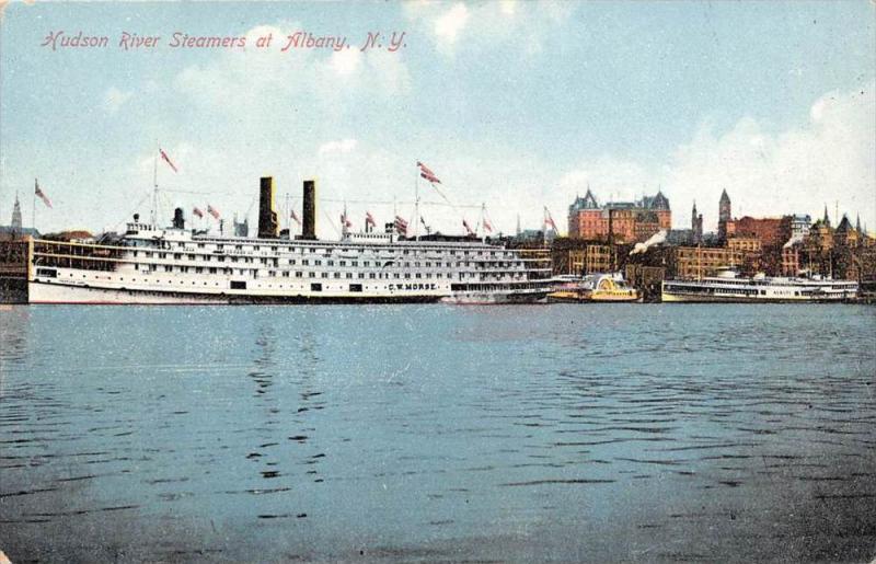 3988 Hudson River Steamers at Albany, N.Y.