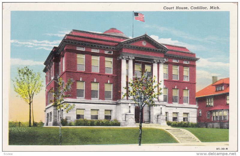 CADILLAC, Michigan, 1930-1940's; Court House