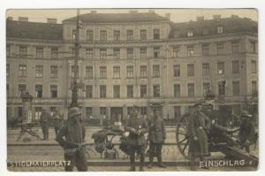 German Revolution 1919 Munich Freikorps Stiglmaierplatz RPPC 51921