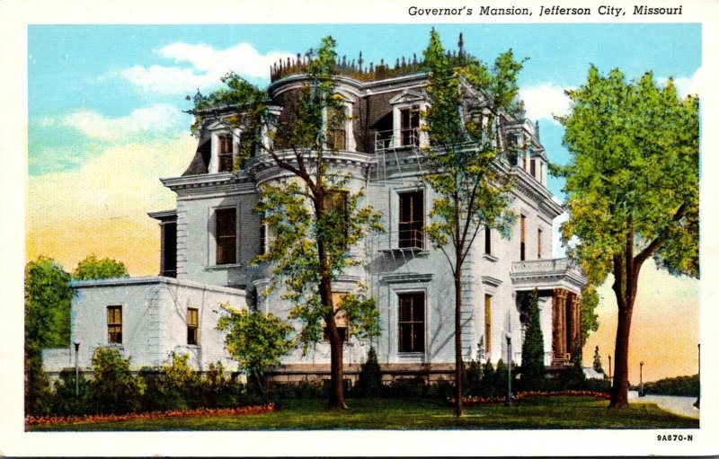 Missouri Jefferson City Governor's Mansion Curteich