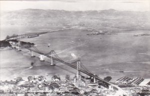 Aerial View San Francisco-Oakland Bay Bridge California Real Photo