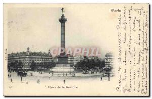 Paris Old Postcard Place de la Bastille