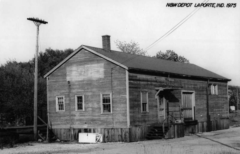 Laporte Indiana NW Railroad Depot Real Photo Vintage Postcard K101378 