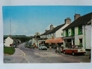 Princetown Dartmoor Devon New Vintage Postcard 1960s Lloyds Bank Mod Scooters