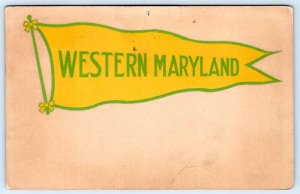 1911 WESTERN MARYLAND COLLEGE WESTMINSTER MD PENNANT POSTCARD