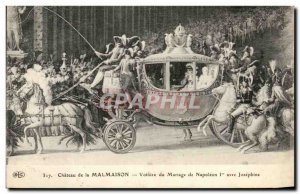 Old Postcard Chateau de Malmaison Napoleon Wedding Car turns out the Josephine