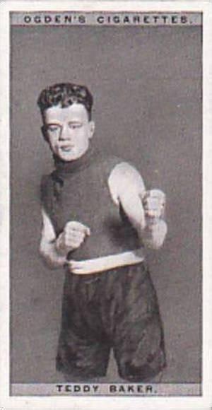 Ogdens Vintage Cigarette Card Pugilists In Action 1928 No 1 Teddy Baker