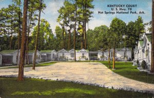 1950's Kentucky Court, Hot Springs Arkansas, Great Family Message, Old Postcard