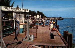 St Pete Beach Florida FL Fishing 1950s-60s Postcard