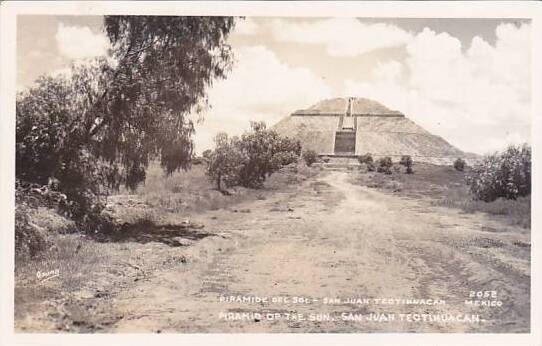 Mexico San Juan Teotihuacan Pyramid Of The Sun Real Photo