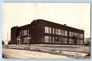 Waubun Minnesota MN Postcard RPPC Photo High School Building Campus 1923 Vintage