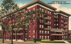 Vintage Postcard 1930's New Home Of Thornton & Minor Hospital Kansas City MO