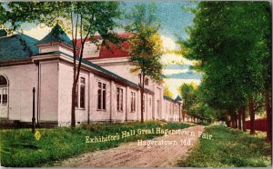 Exhibitor's Hall, Great Hagerstown Fair, Hagerstown MD Vintage Postcard M65