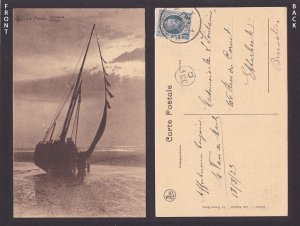 BELGIUM, Vintage postcard, De Panne, Crépuscule (Twilight)