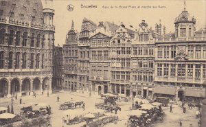 Belgium Brussels Coin de la Grande Place et marche aux fleurs 1934