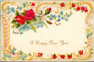 New Year With Beautiful Flowers 1908