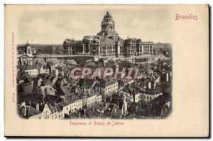 Belgie Belgium Brussels Old Postcard Panorama courthouse