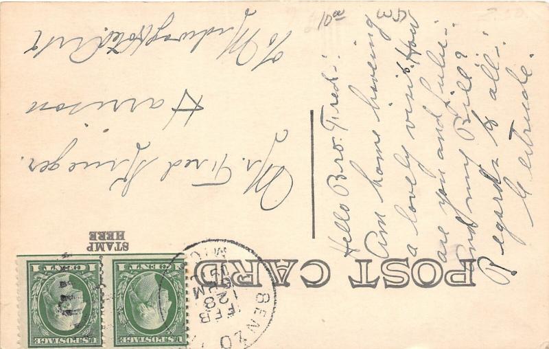 F35/ Benzonia Michigan RPPC Postcard c1910 High School Building