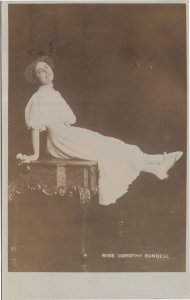 Dorothy Rundell Antique Actress Rare Theatre Real Photo Postcard