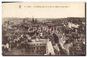 Old Postcard Dijon Vue Generale taken to the Tower of the City West Hotel