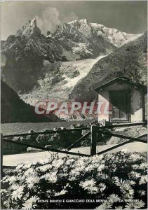 Modern Postcard Il Monte Bianco e della Ghiacciaio Brenva Visto Entreves
