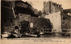 CPA Le Mont St-MICHEL - L'Entrée du Mont a Marée Haute (632673)