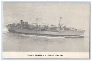 c1940 U.S.N.S. General M.B. Stewart Military Sea Transportation Service Postcard 