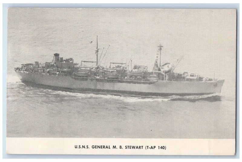 c1940 U.S.N.S. General M.B. Stewart Military Sea Transportation Service Postcard 