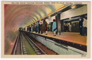 Chicago, Illinois, The Center Platform Downtown Subway