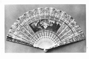 Fan Painted Paper on Ivory Sticks Spanish First Quarter 19th Century