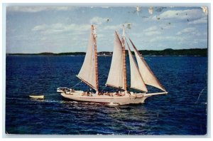 c1960s The Main Passenger Schooner Alice Wentworth Rockland ME Unposted Postcard