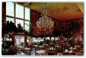 c1950's Creighton's Restaurant interior Dining Fort Lauderdale Florida Postcard