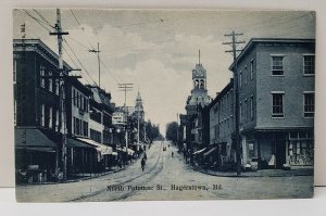 Hagerstown Maryland North Potomac St Rose's Shoe Store J G McCrorey Postcard B9