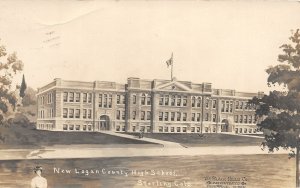 G37/ Sterling Colorado RPPC Postcard 1910 New Logan County High School