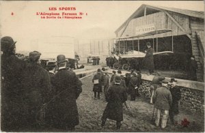 PC AVIATION, L'AÃROPLANE FARMAN, Vintage Postcard (b38218)