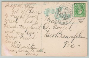 Parson Kansas~Carnegie Library Entrance~Vintage Postcard