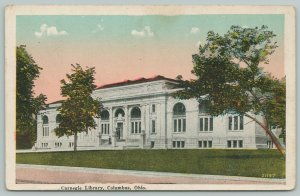 Columbus Ohio~Carnegie Library~1920s Postcard