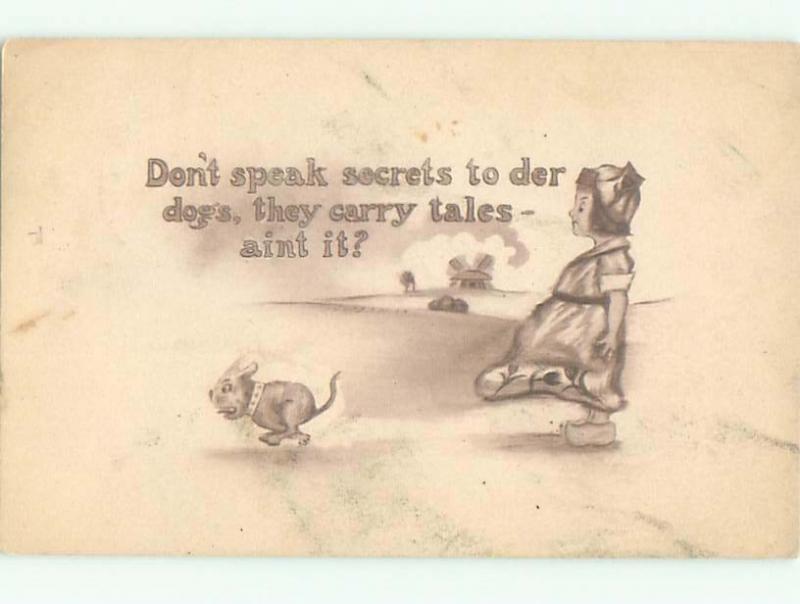 Divided-Back DOG SCENE Great Postcard AA9322