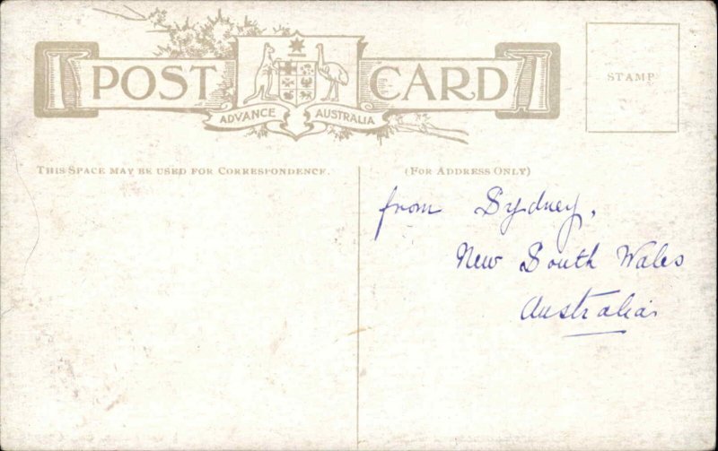 Australia Navy Battleship HMAS Australia c1910 Postcard