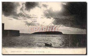 Old Postcard Saint Malo Backlight To Grand Bey