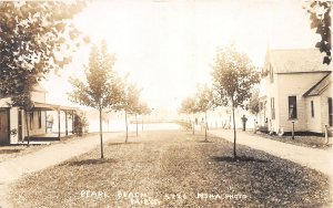 J59/ Pearl Beach Michigan RPPC Postcard c1910 Pesha Image Cottages 231