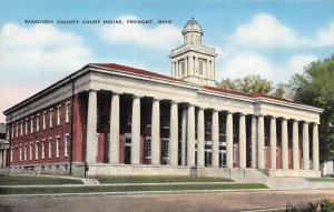 FREMONT, OH Ohio SANDUSKY COUNTY COURT HOUSE  Courthouse c1940's Linen Postcard