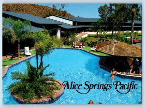 Alice Springs NT Australia Postcard Alice Springs Pacific Resort c1950’s Vintage