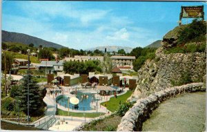 Postcard SWIMMING POOL SCENE Lava Hot Springs Idaho ID AK3167