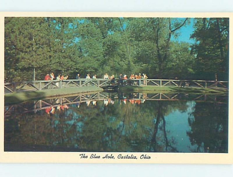 Unused Pre-1980 BLUE HOLE Castalia - Near Sandusky Ohio OH hn1903