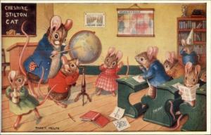 Animal Fantasy Racey Helps Classroom Around the World Medici Pk 277 Postcard
